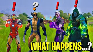 What Happens if ALL 4 Bosses Meet in Fortnite... (Shadow Midas, Wolverine, Iron Man, Doctor Doom)