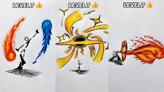 How to Draw Stickman in Different Levels ✨