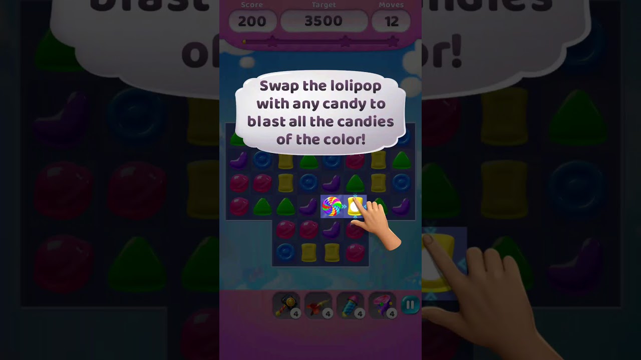 Candy Deluxe Lv 003- Конфеты Три в Ряд Самоцветы Ур 3. ГОЛОВОЛОМКА