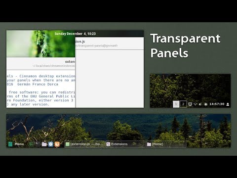 Add transparent panels on Linux Mint 12