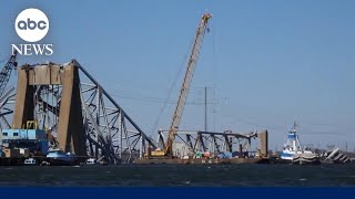 Cranes arrive at Baltimore bridge collapse