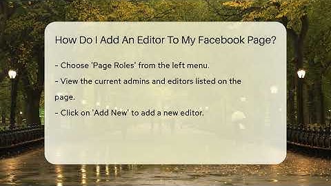 How Do I Add An Editor To My Facebook Page? - Everyday-Networking