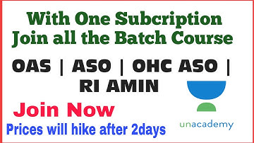 Join ASO/OAS/OHC ASO/ RI Amin with one Subscription II Unacademy OPSC II Banking with Rajat