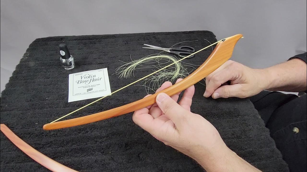 ReHairing a Ringing Strings Bowed Psaltery Bow YouTube