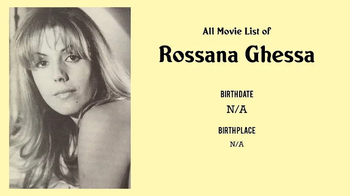 Rossana Ghessa Movies list Rossana Ghessa| Filmogr...