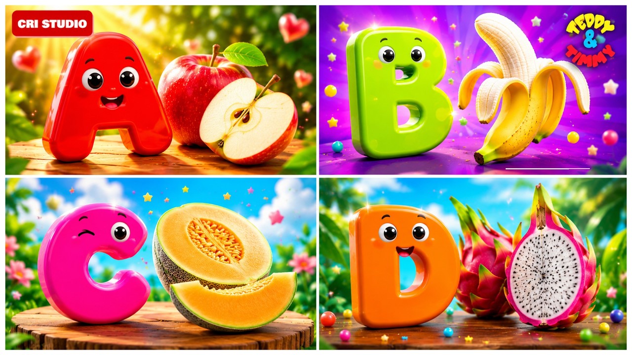 English ABCD Letters | Alphabets A To Z For Kids & Children | ABC Song | ABCDEFGHIJKLMNOPQRSTUVWXYZ