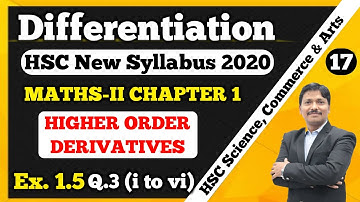 Differentiation Ex.1.5 Part 17 Maths-II 12th New Syllabus 2021| Higher Order Derivatives| Dinesh Sir