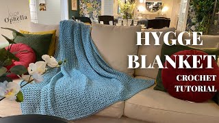 CROCHET V STITCH THROW BLANKET TUTORIAL // Hygge Blanket // Beginner Friendly