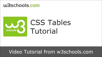 W3Schools CSS Tables Tutorial