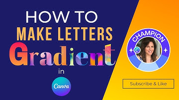HOW TO MAKE LETTERS GRADIENT | CANVA DESKTOP  #canva #canvatips #canvatipsandtricks #canvachampions
