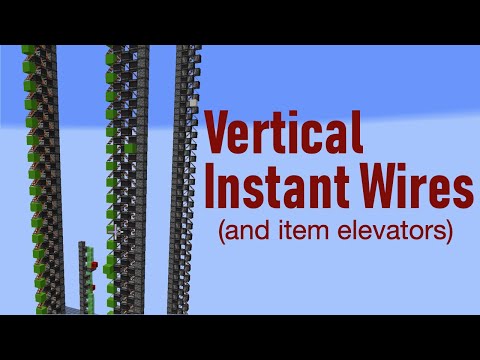 Minecraft: Vertical Instant Wires + Item Elevators
