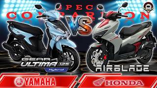 YAMAHA GEAR ULTIMA 125 HYBRID vs HONDA AIRBLADE 125 SPECS COMPARISON