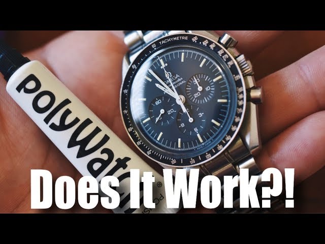 How to remove scratches from a watch face. Polywatch review. Acrylic  crystal scratch remover. 