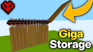 Building a GIGA Storage in Hardcore Minecraft!