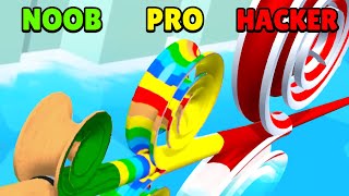 🤢 NOOB vs 😎 PRO vs 😈 HACKER - Spiral Rider | Download App Store APK screenshot 4
