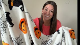 Is This the CUTEST Halloween Blanket Cozy Fleece Throw Review Demo