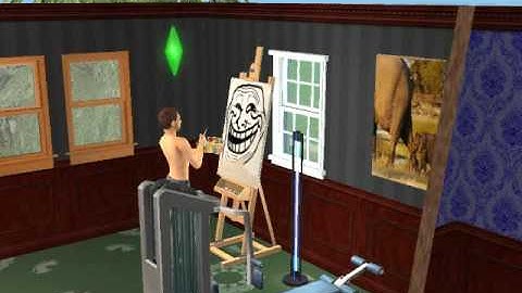 The Sims 2 Troll painting