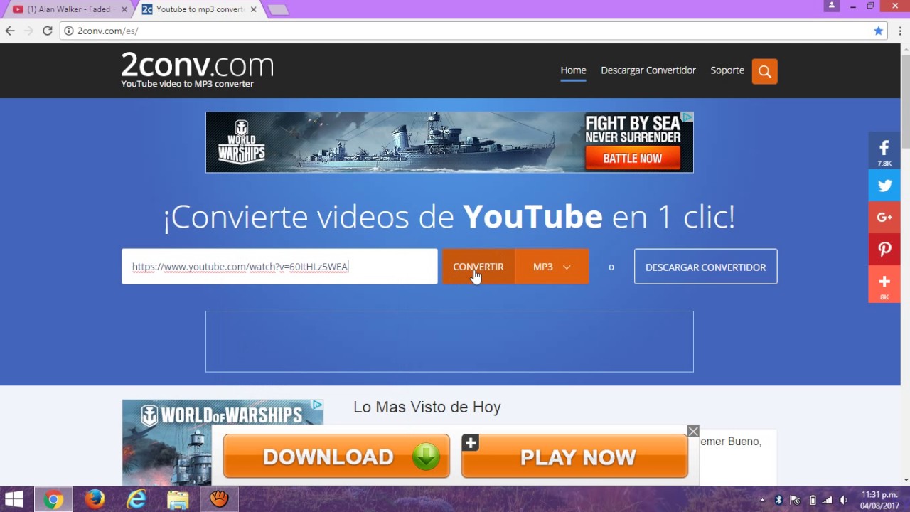 Convierte Y Descarga Videos Desde Youtube A Mp3