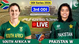 South Africa W Vs Pakistan W 3rd ODI Match | Live Score Analysis \u0026 Discussion | SAW vs PAKW ODI Live