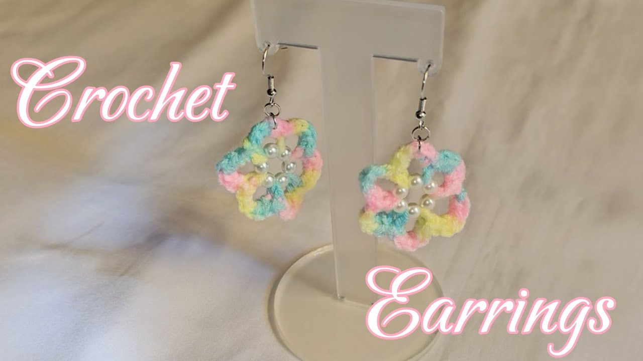 Simple crochet earring tutorial| Quick project