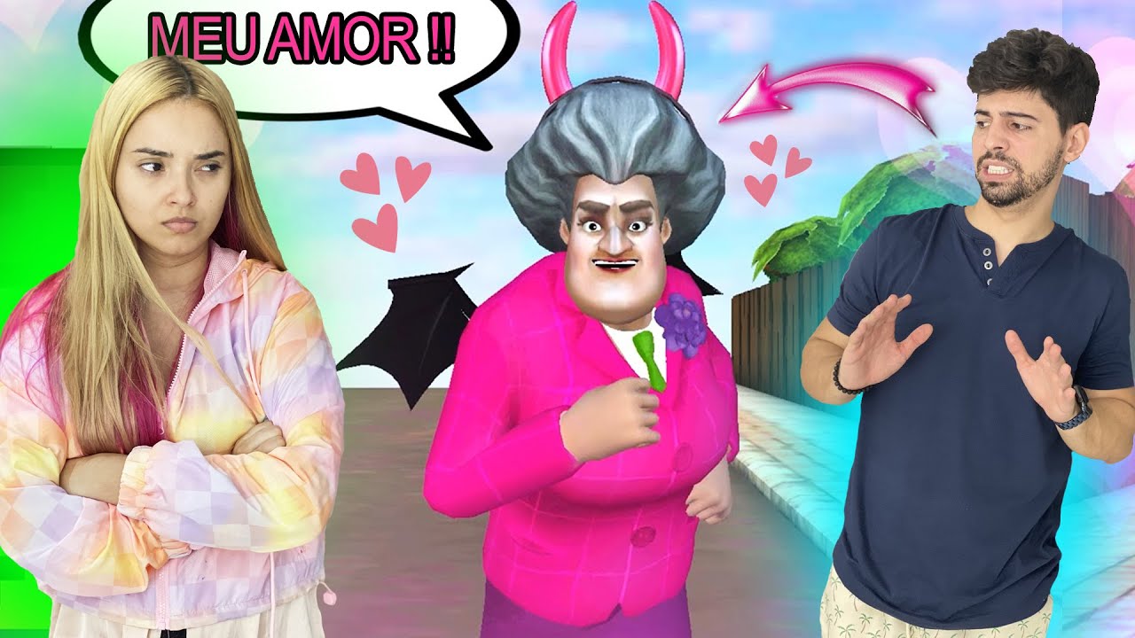 A PROFESSORA VIROU CUPIDO! Professora do Mal Scary Teacher 