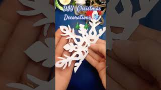 DIY Christmas Decorations ❄️ Ideas Paper Snowflakes 🎄Tutorial Craft #cristmasdecor #christmas #diy