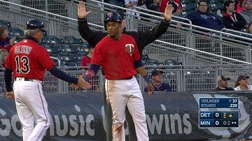 DET@MIN: Polanco steals second, advances on error