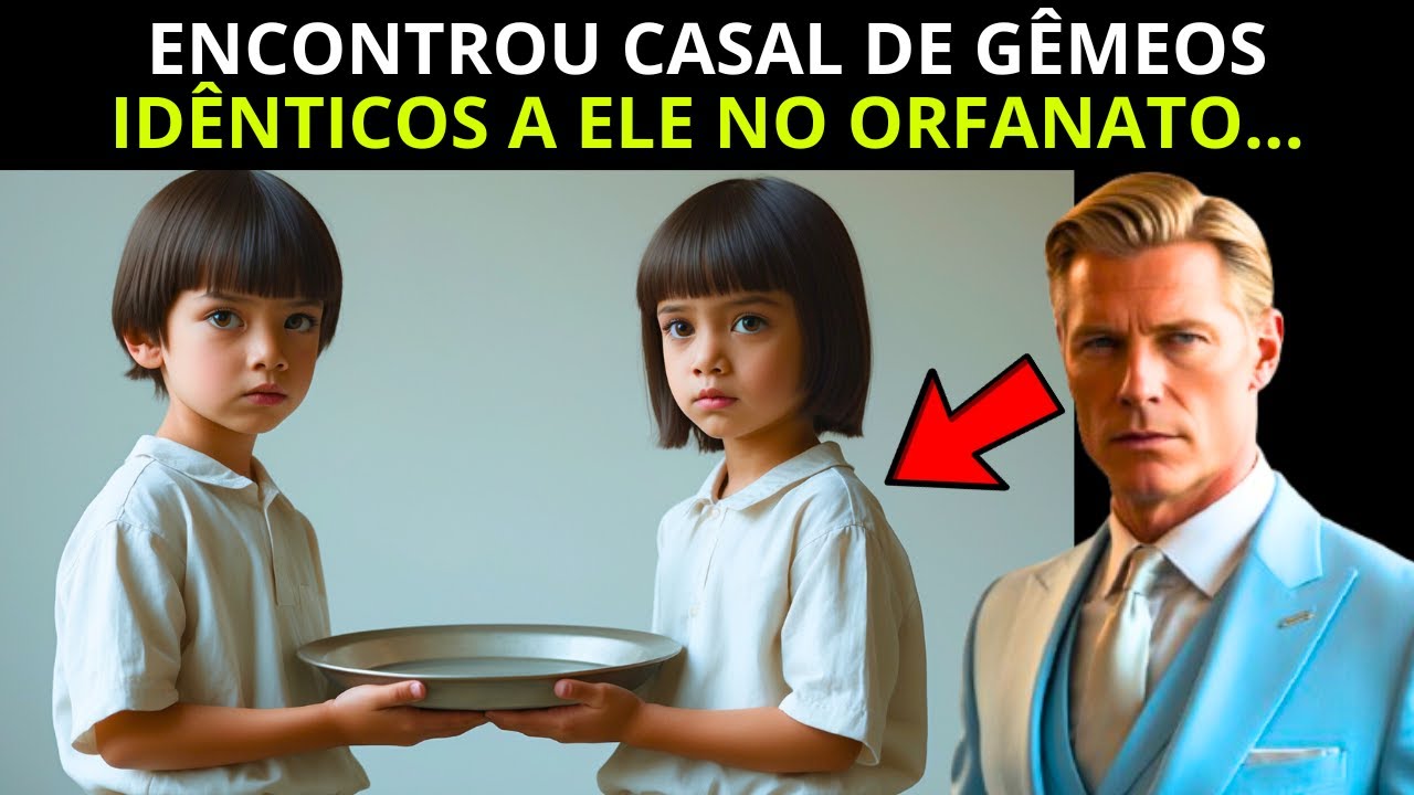 MILIONÁRIO FICOU EMOCIONADO AO VER UM CASAL DE GÊMEOS IDÊNTICOS A ELE NO ORFANATO.