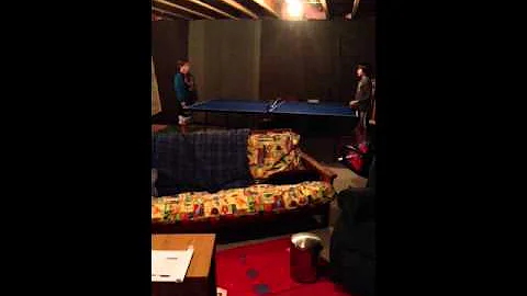 Whole, long, intense ping pong match