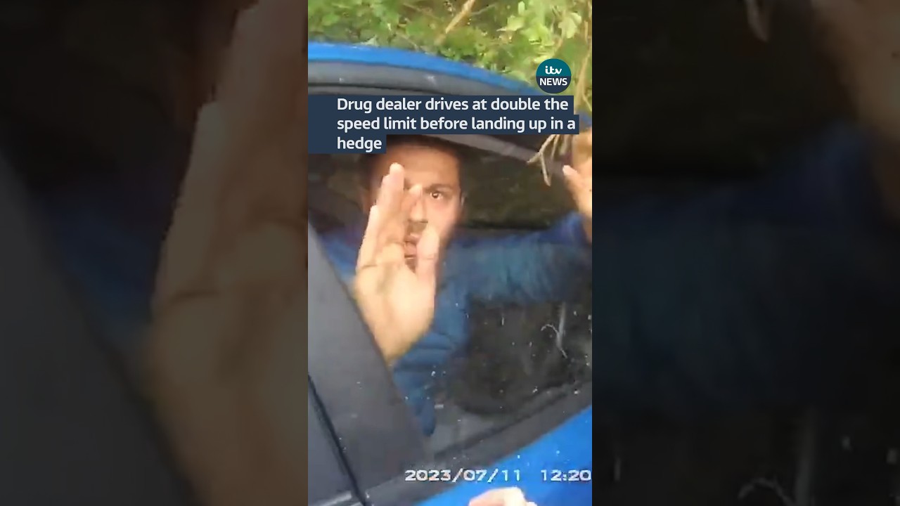 Drug dealer busted by a bush #itvnews #news #crime #police