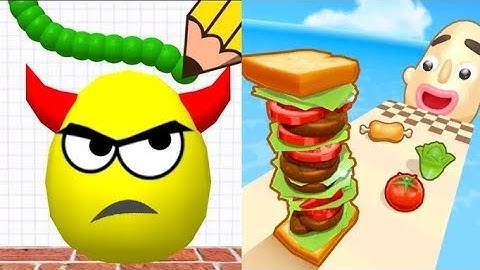 Sandwich Runner VS Draw To Smash - All Levels SpeedRun Gameplay Android iOS Ep1 level 2-200