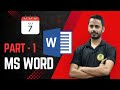 MS WORD 🔥| PART - 1 | NITISH ACADEMY | NITISH SIR | COMPUTER | DCA | FCA |#nitish academy