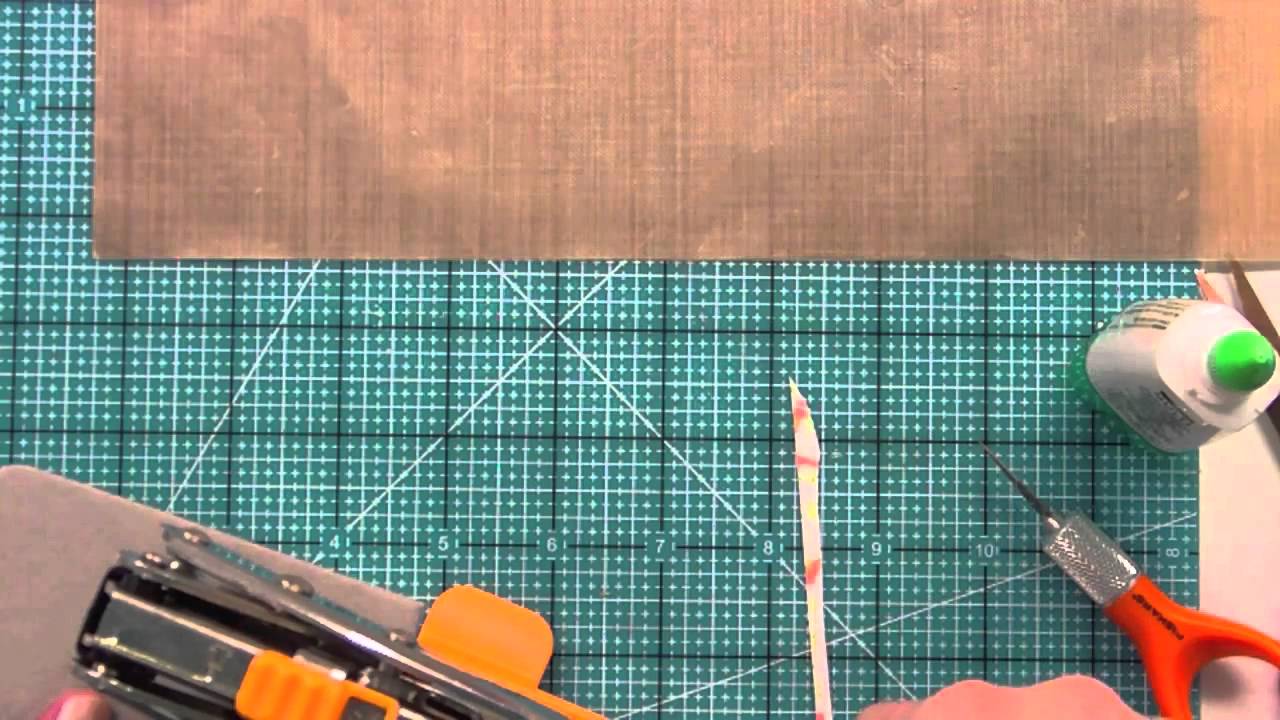 how to chipboard mini album cover & page YouTube