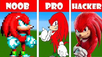NOOB vs PRO vs HACKER Minecraft Pixel KNUCKLES