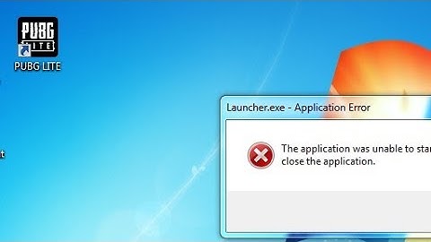 PUBG pc lite Application error,The application was unable to start correctly (0x000007b).