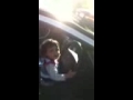 Little baby driving car