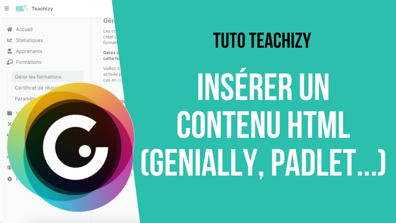 [TUTO TEACHIZY] Insérer un contenu html dans une leçon