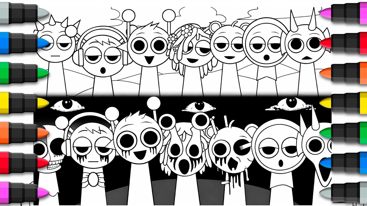 🎨Incredibox Sprunki New Coloring Pages🎨 | How to Color Incredibox Sprunki Art