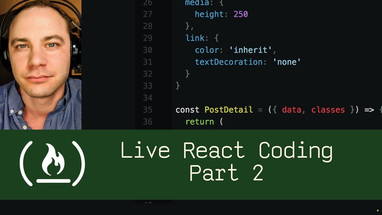 Live React Coding Part 2 (P5D95) - Live Coding with Jesse - YouTube