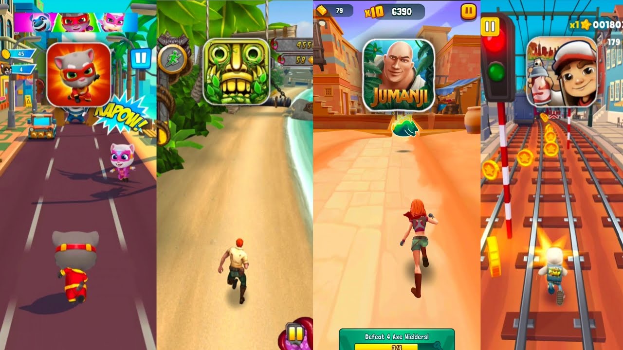 Temple Run 🆚 Subway Surfers 🆚 Talking Tom Hair Dresh 🆚 Jumanji