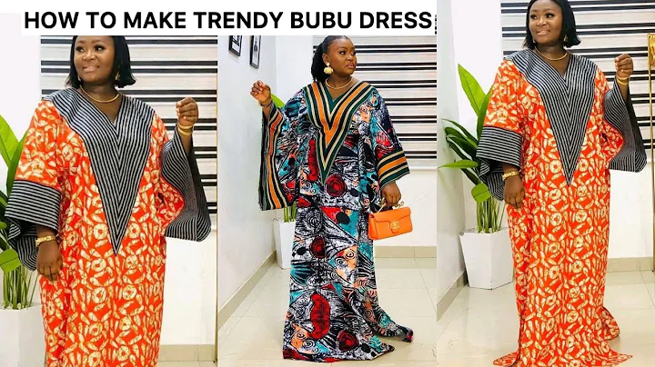 How to Cut and Sew a Butterfly Bubu Caftan/ Agbada Dress with Tight Fitting