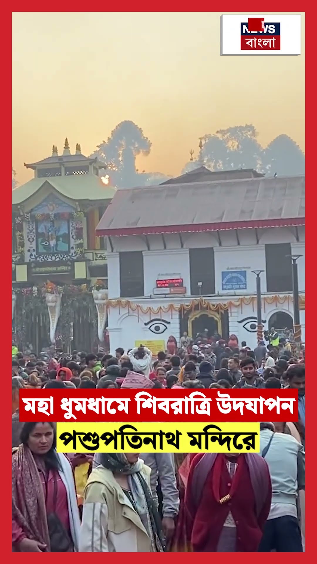 মহা ধুমধামে শিবরাত্রি উদযাপন Nepal এর Pashupatinath মন্দিরে | N18S #shorts