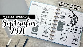 PLAN WITH ME || September 2026 Happy Planner Setup (Weekly Spread 2)