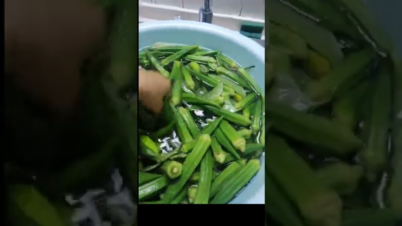 washing lady fingers 