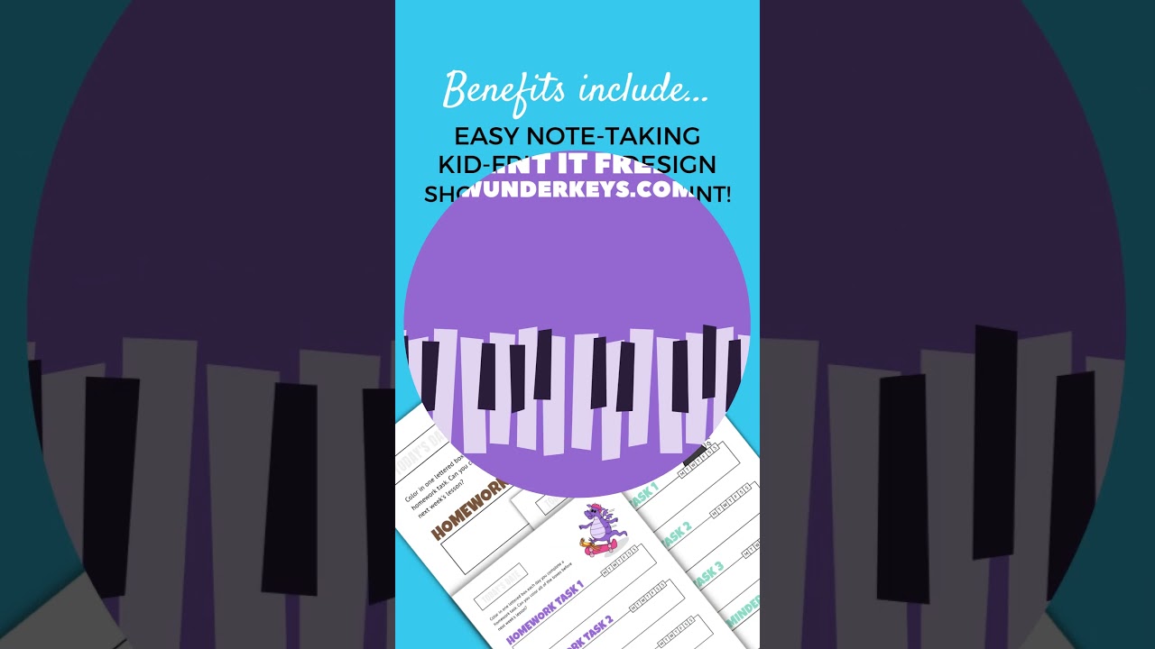 Printable Piano Lesson Assignment Sheets - FREE #Shorts