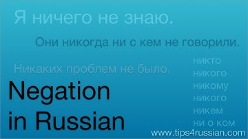 Negation in Russian