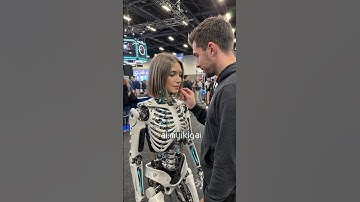 Guy Tries Out the Newest Girlfriend Robot at the Expo