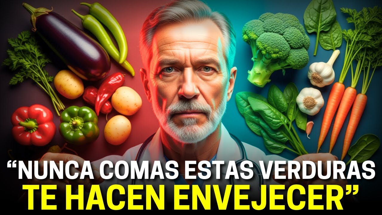 4 VERDURAS que ACELERAN tu ENVEJECIMIENTO (y 4 que te REJUVENECEN)