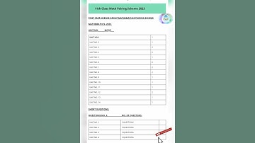 11th math pairing scheme 2023 | 11th class pairng scheme