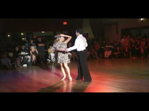 Ballroom Champions Jose Decamps and Joanna Zacharewicz dancing at Balera studio opening.